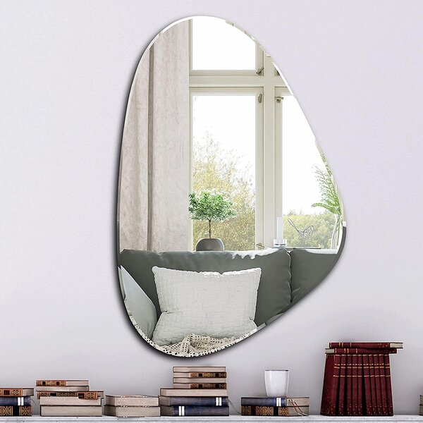 Latitude Run® Hlartdecor Frameless Irregular Wall Decor Mirror